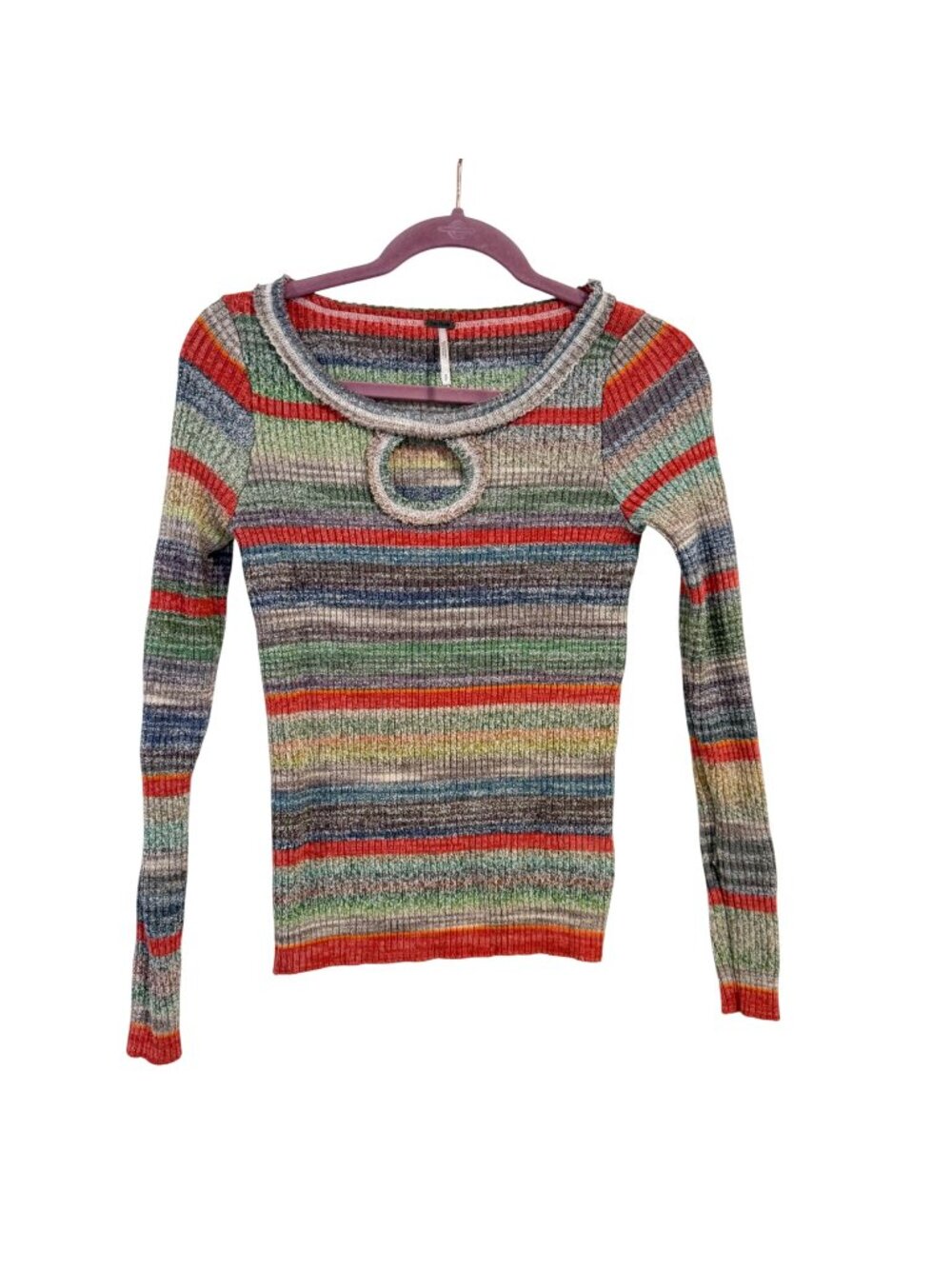 Free People Sunshine Daydream Keyhole Sweater Size S